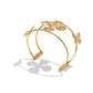 Flower & Butterflies Bangle Bracelet ELSSIZ