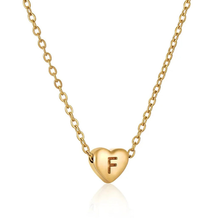 Heart Initial Necklace ELSSIZ
