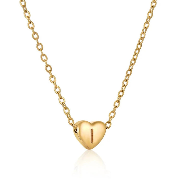 Heart Initial Necklace ELSSIZ