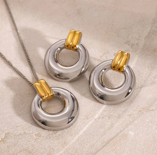 Dana Two Tone Earrings ELSSIZ