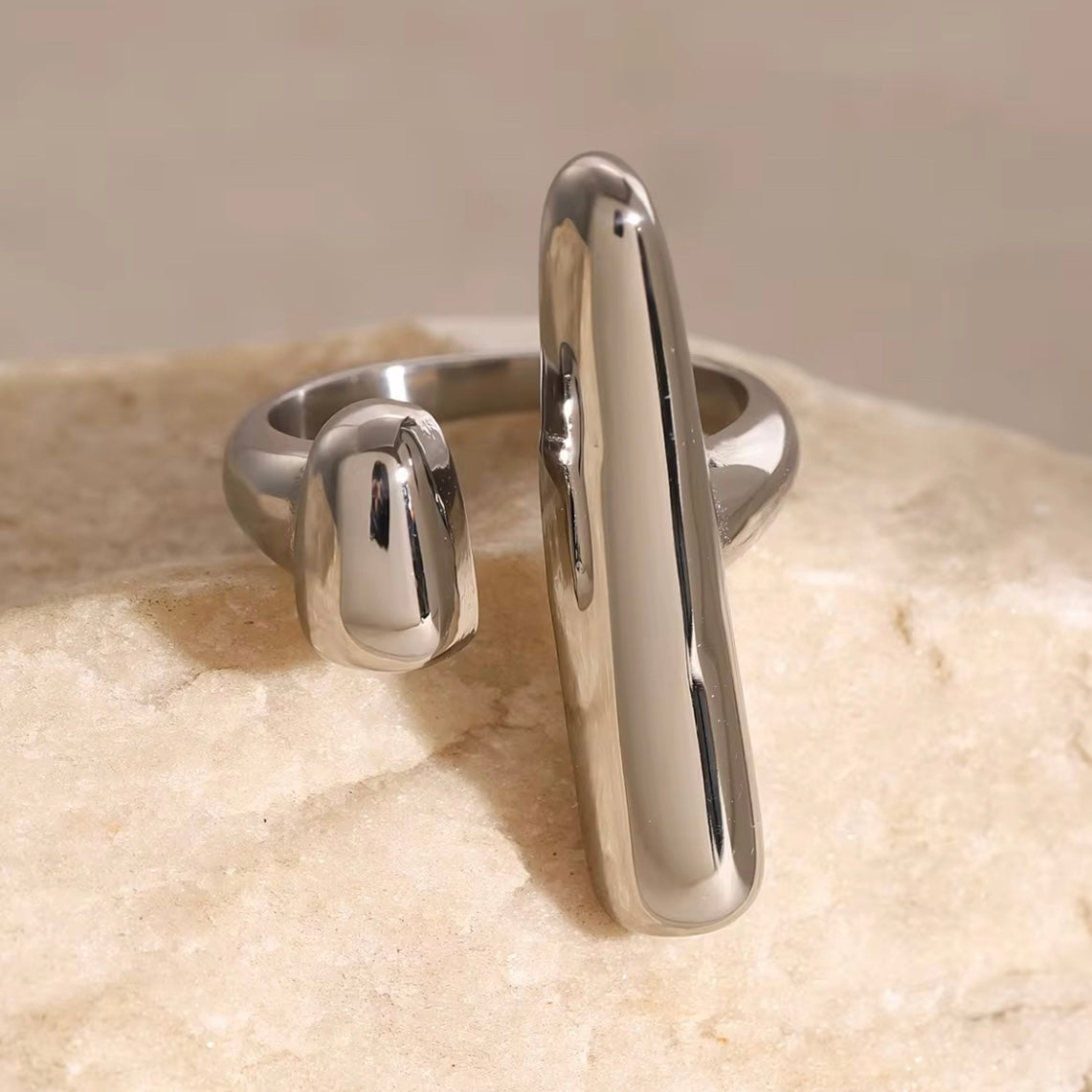 Silver Davina Ring ELSSIZ hypoallergenic 