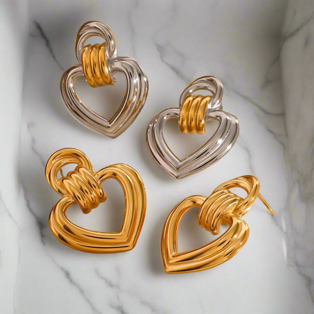 Zoey Heart Earrings ELSSIZ