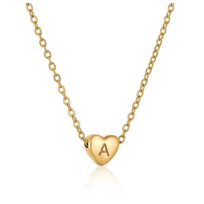Heart Initial Necklace ELSSIZ