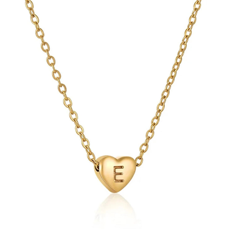 Heart Initial Necklace ELSSIZ
