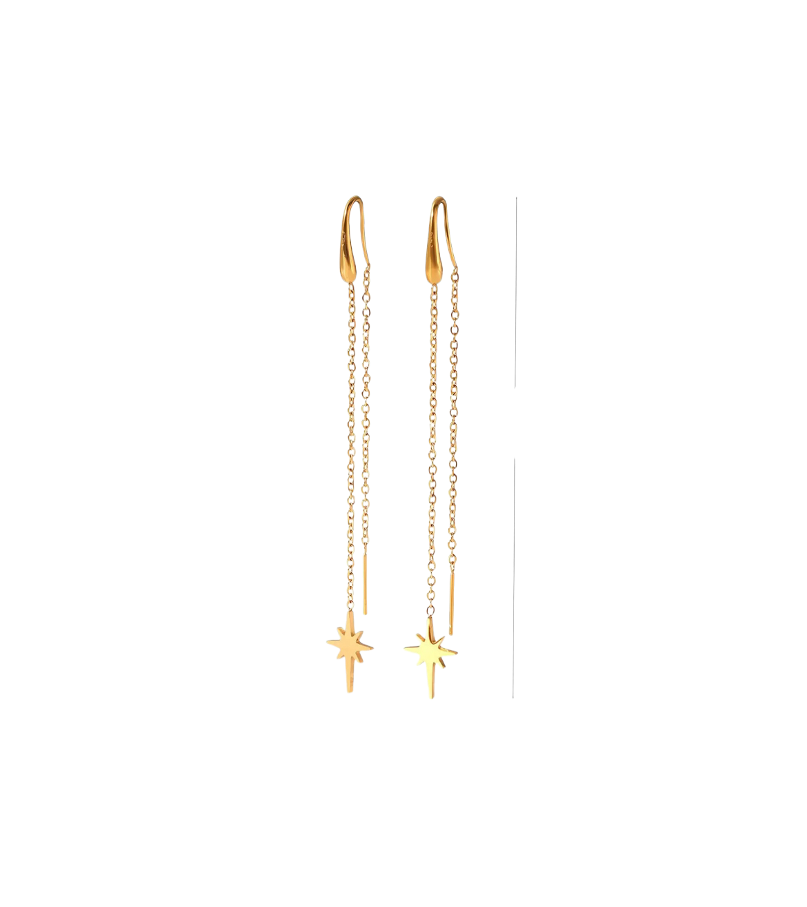Eight Point Star Chain Earring ELSSIZ