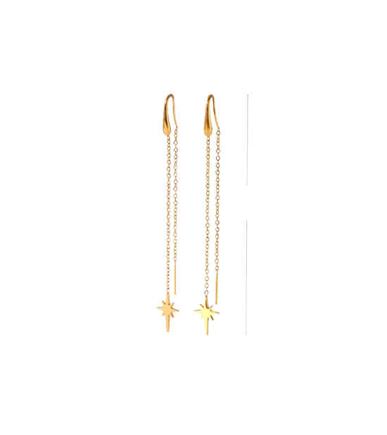 Eight Point Star Chain Earring ELSSIZ