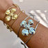 Flower & Butterflies Bangle Bracelet ELSSIZ