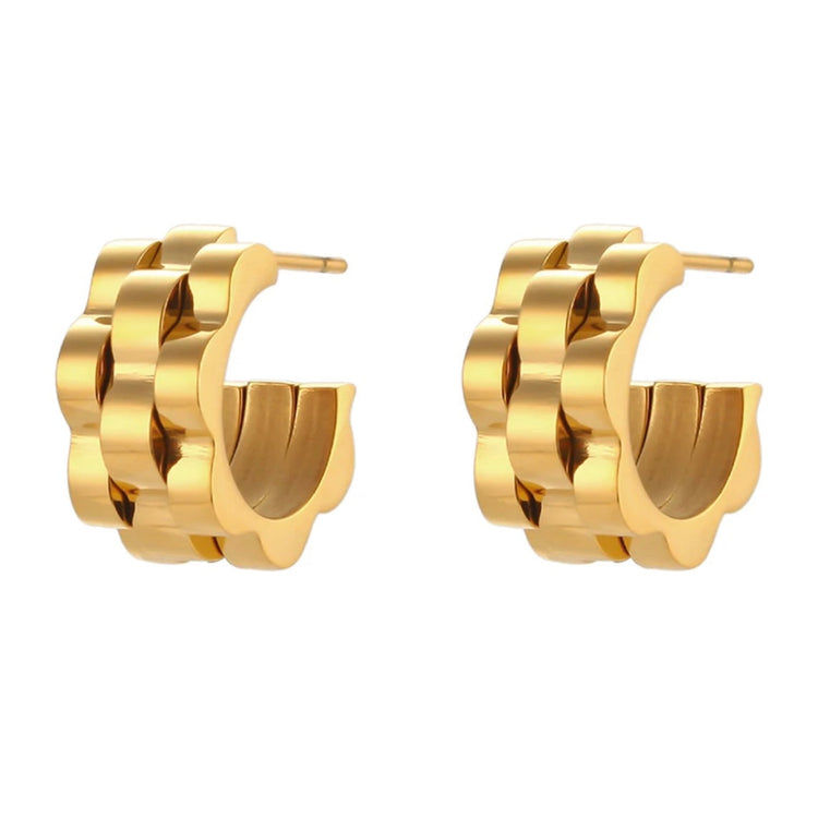 Watchband Hoop Earrings ELSSIZ