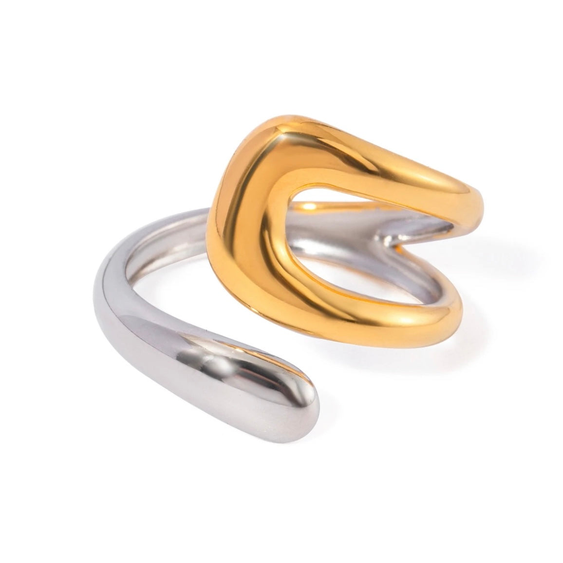Two Tone Open Ring ELSSIZ