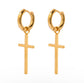 Cross Mini Hoop Earrings ELSSIZ