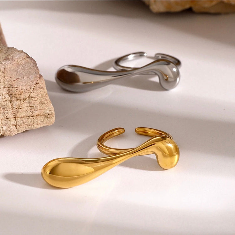 Fluid Wave Open Ring ELSSIZ