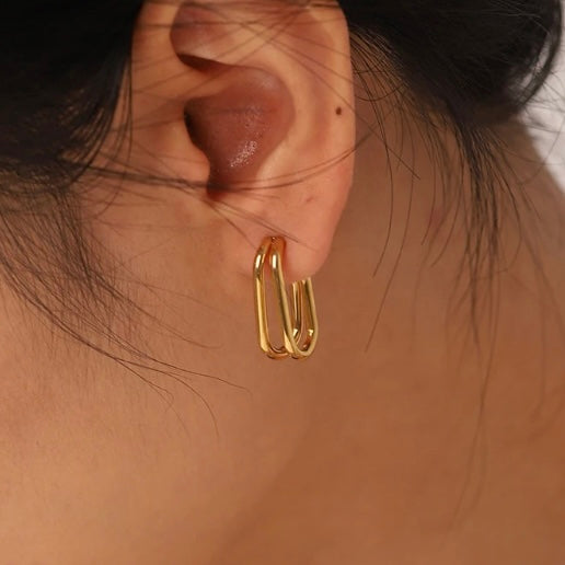 Leona Double Hoop Earrings ELSSIZ