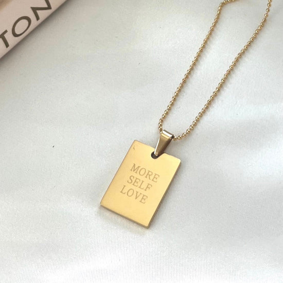 MORE SELF LOVE Affirmation Necklace ELSSIZ