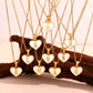 Mother of Pearl Heart Initial Necklace ELSSIZ