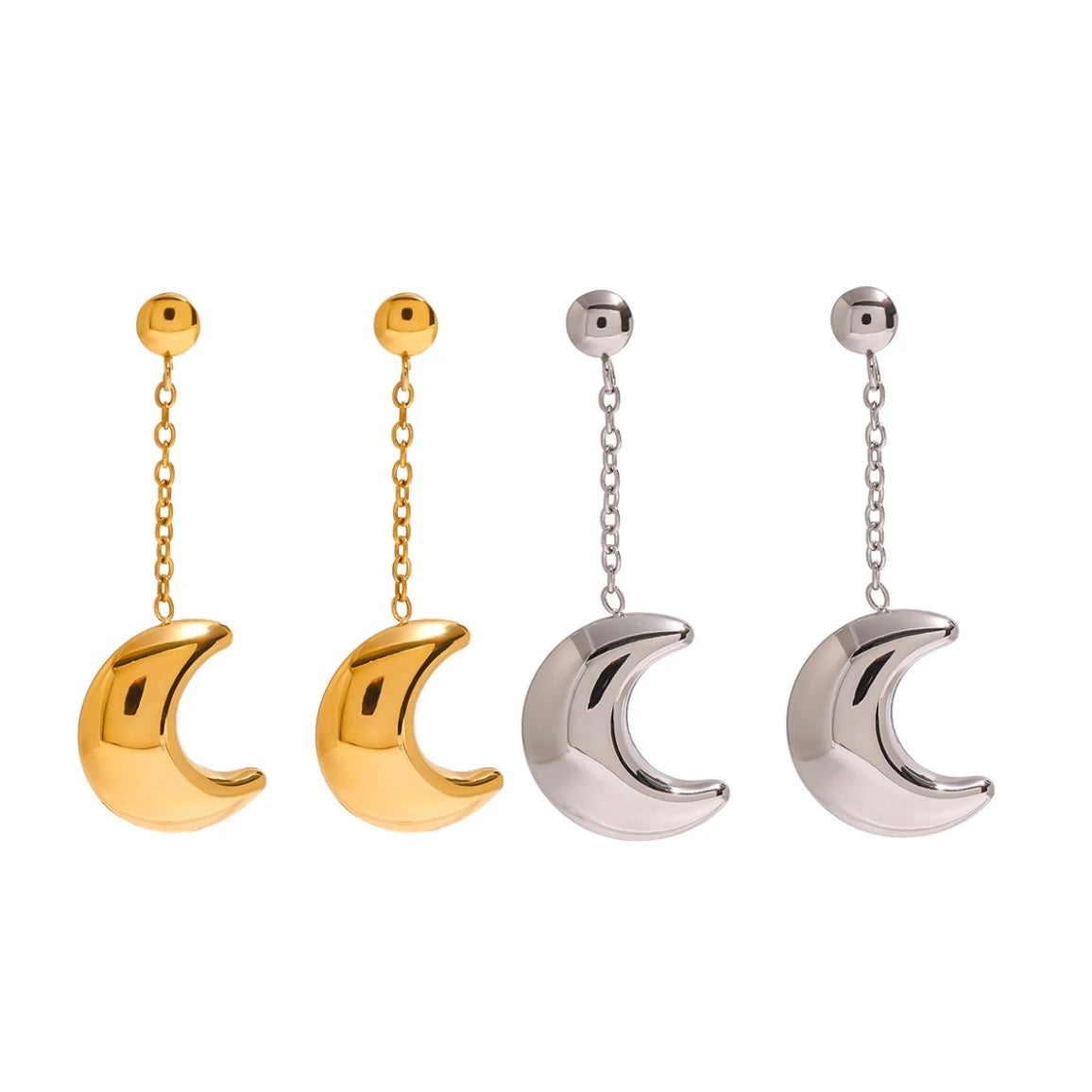 Hollow Moon Earrings ELSSIZ