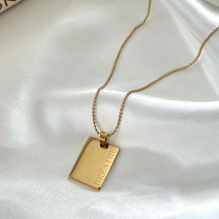 Breath Affirmation Necklace ELSSIZ