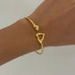 Two Hearts 💞 Bangle Bracelet ELSSIZ