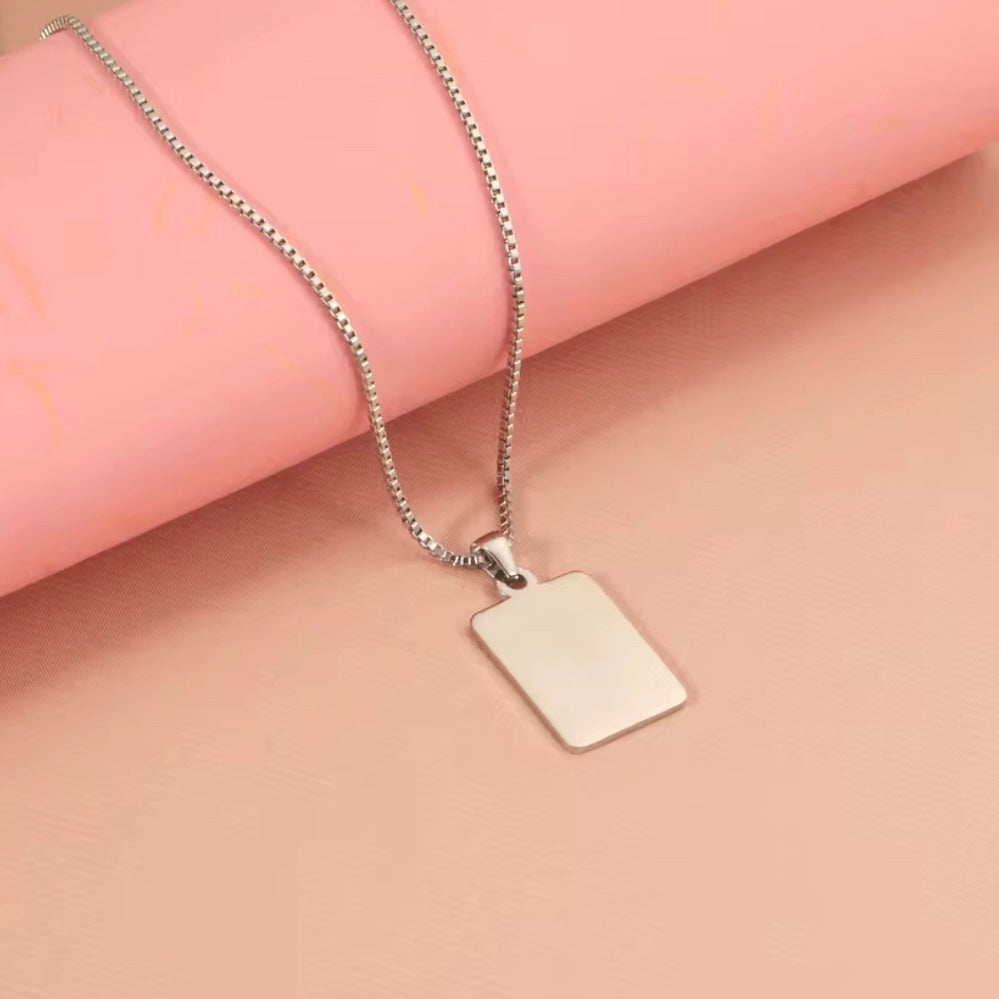 Silver Rectangle Blank ELSSIZ