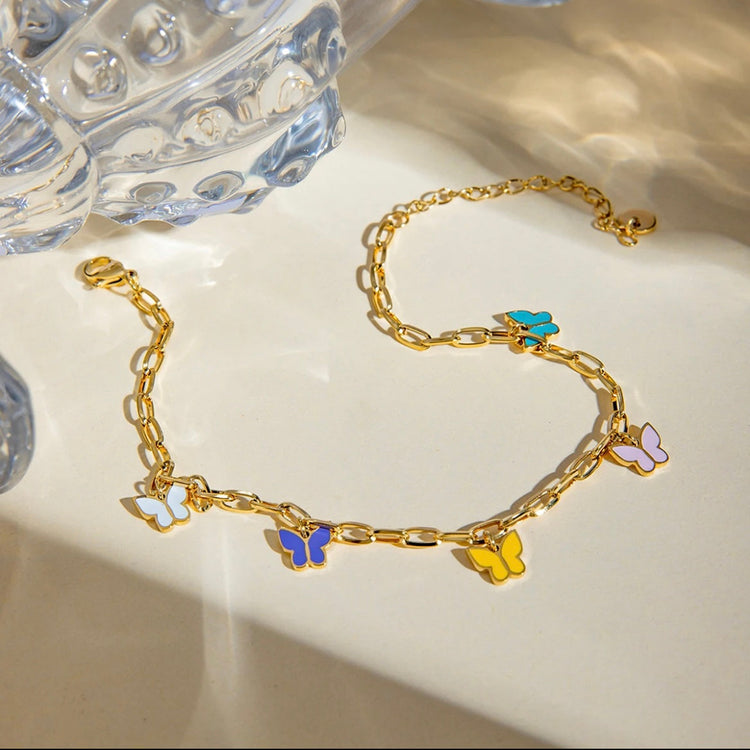 Butterflies Anklet Bracelet ELSSIZ