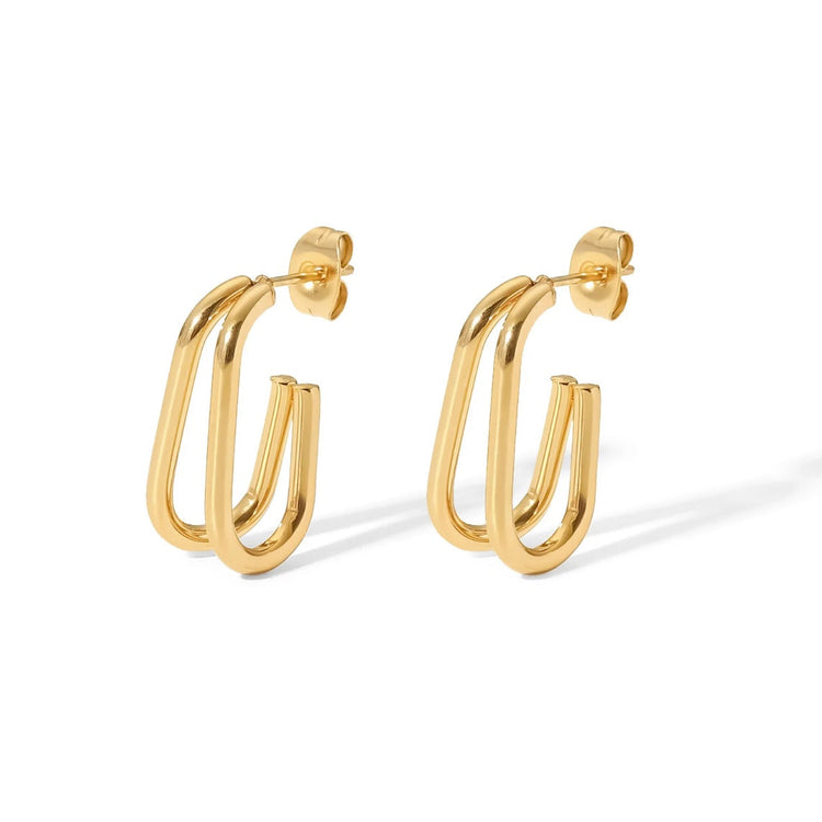 Leona Double Hoop Earrings ELSSIZ