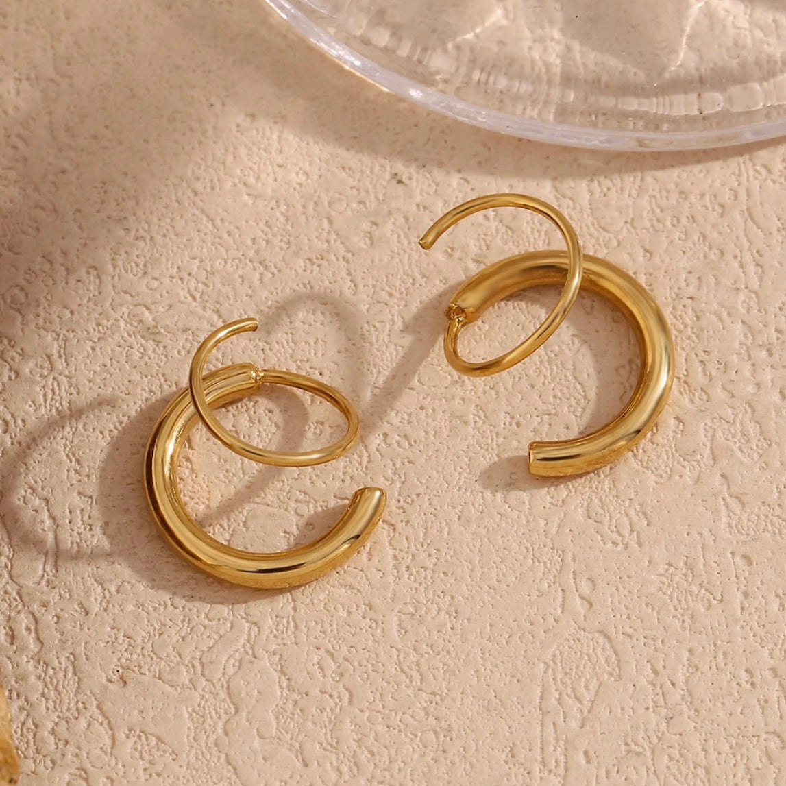 Twisted Hoop Earrings ELSSIZ