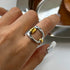 Buckle Two Tone Open Ring ELSSIZ