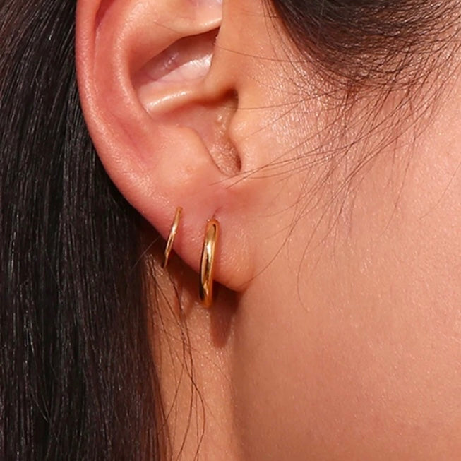 Twisted Hoop Earrings ELSSIZ