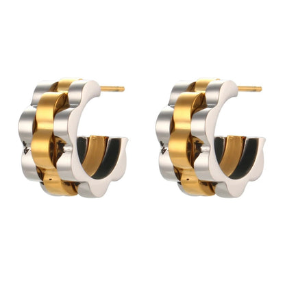 Watchband Hoop Earrings ELSSIZ