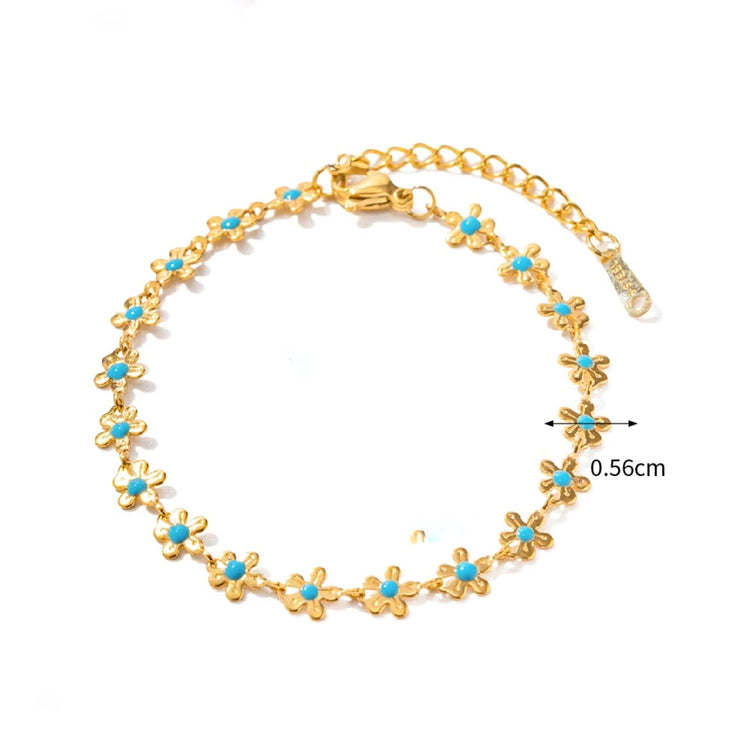Blue Flower Bracelet ELSSIZ
