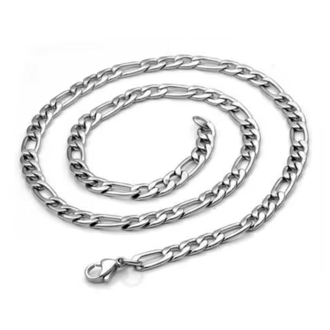 As a timeless accessory, our Unisex Figaro Chain Necklace offers both style and durability. With sturdy craftsmanship, this necklace is perfect for everyday wear and can be paired with any outfit. Its classic design makes it a versatile piece that will never go out of fashion.

 

Made to last! 

Tarnish and Water Resistant, Hypoallergenic, Beach, Shower Friendly

22" inches long No ext

24" inches long NO ext

Closure :Lobster Clasp

18k Gold Plated over 316L Stainless Steel base.  

