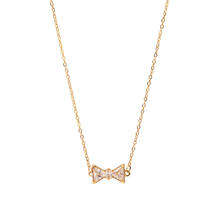 Bow Rhinestone Necklace ELSSIZ