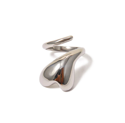 Abstract Open Heart Ring ELSSIZ
