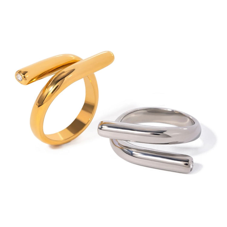 Sage Bent Open Ring ELSSIZ