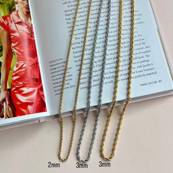 Twisted Rope Chain Necklace ELSSIZ