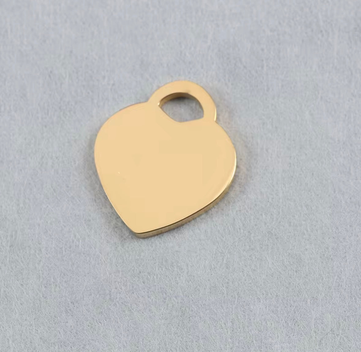 Gold Heart Blank Pendant ELSSIZ