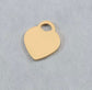Gold Heart Blank Pendant ELSSIZ