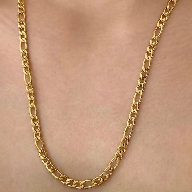 Flat Figaro Chain Necklace ELSSIZ