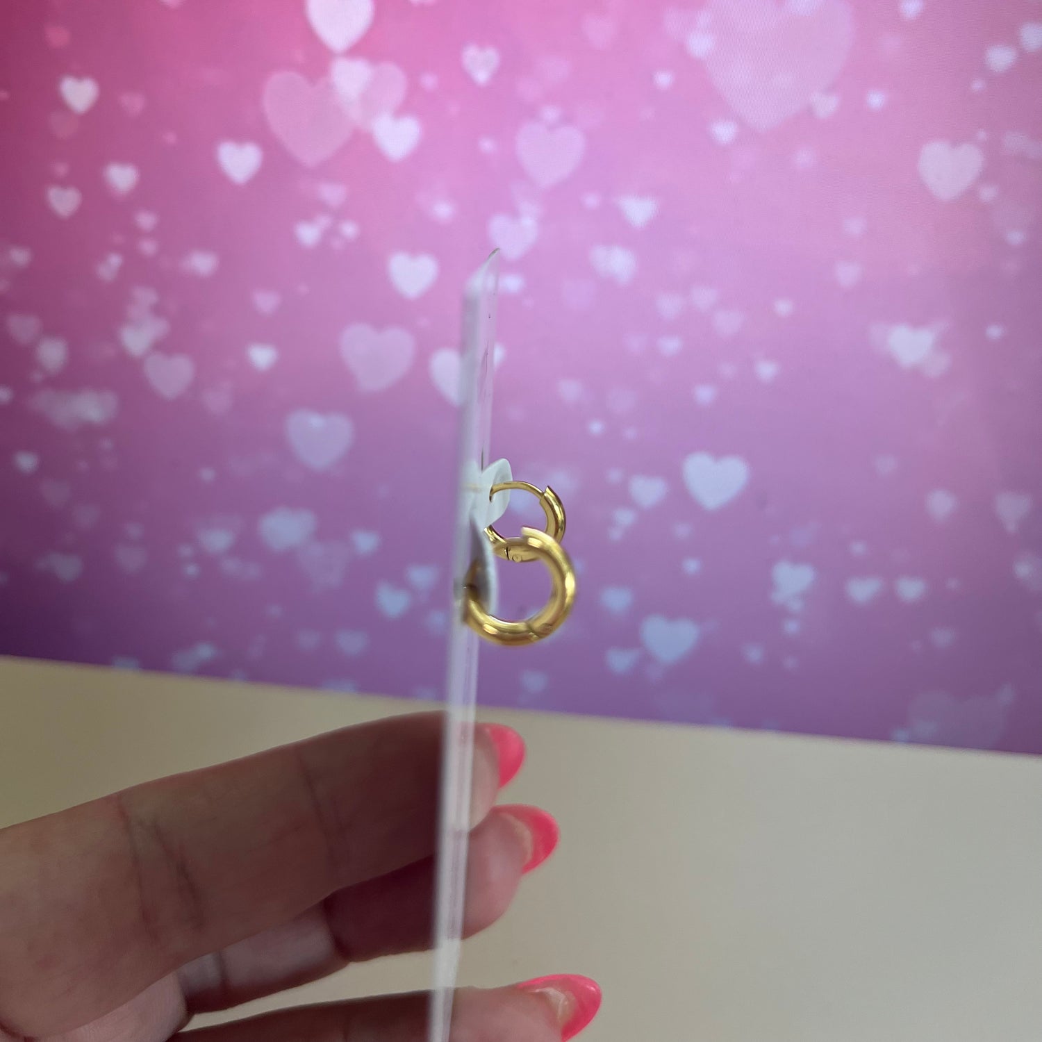 Upgrade your earring game with our Tiny Hoops Earrings. Their perfect size allows you to stack them up for multiple piercings or wear them as a single huggie, adding effortless style to any look. 

Made to last! Non Tarnish and Water Resistant, Hypoallergenic

10 mm diameter

14 mm diameter

18K Gold Plated over 316L Stainless Steel base

 

 