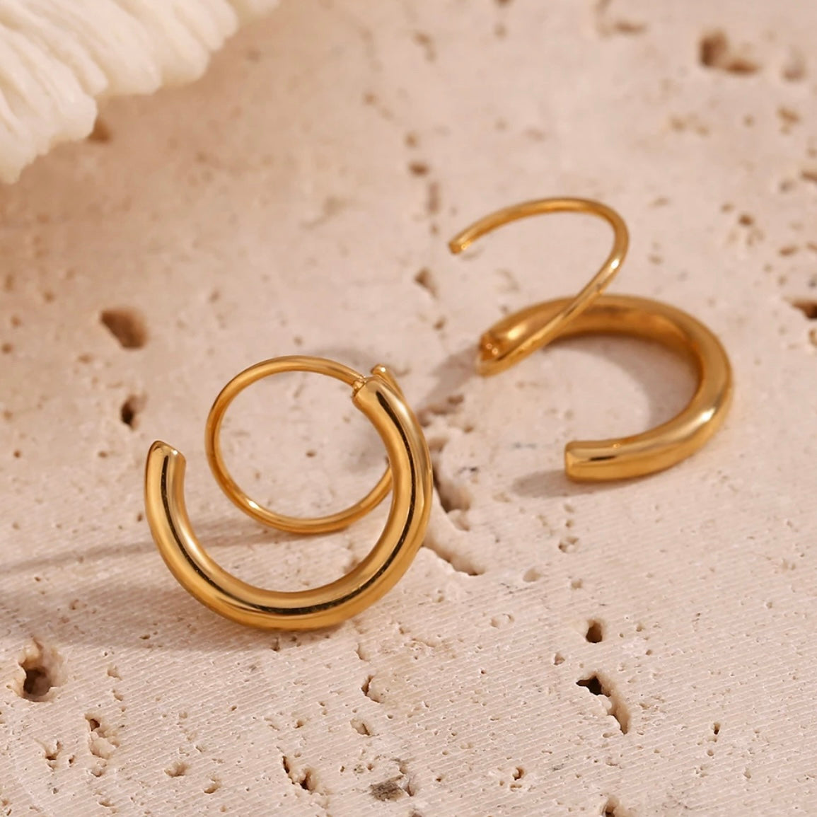 Twisted Hoop Earrings ELSSIZ