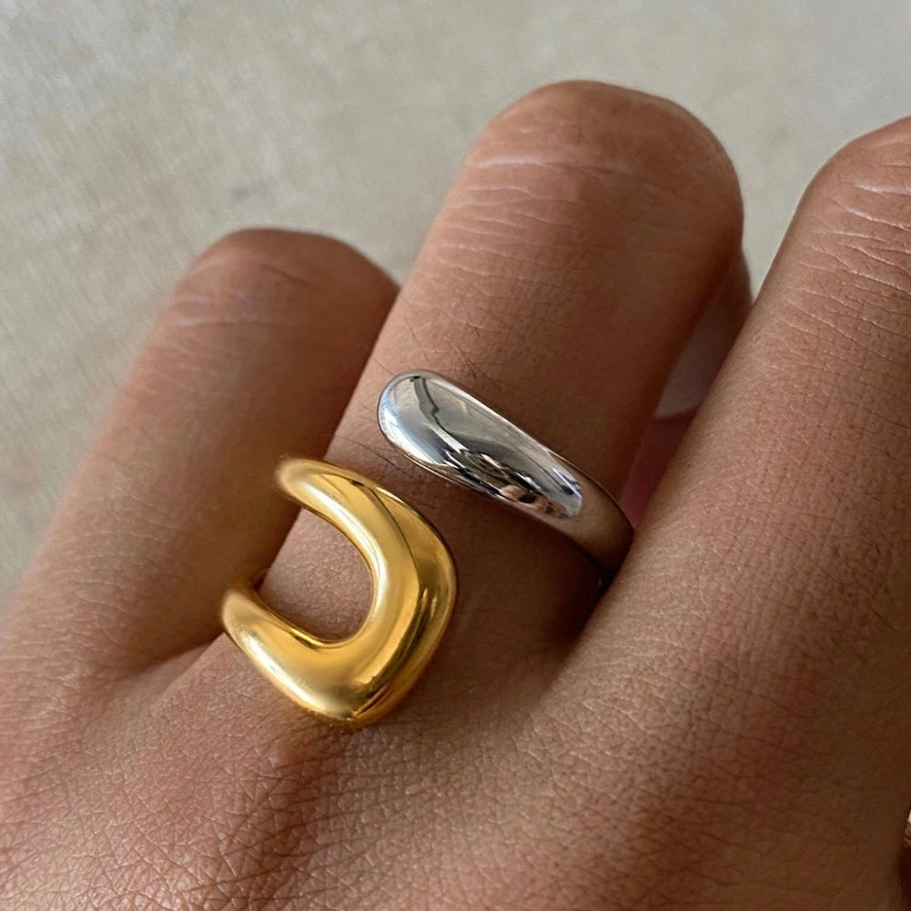 Two Tone Open Ring ELSSIZ
