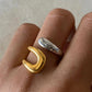 Two Tone Open Ring ELSSIZ
