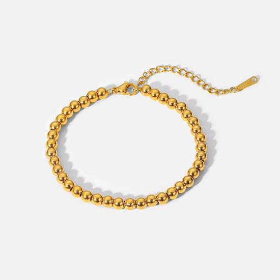 5mm Gold Beads Bracelet ELSSIZ