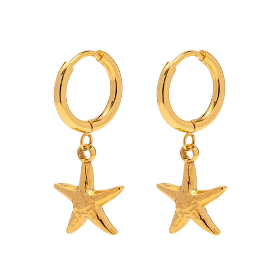 Starfish Huggies Earrings ELSSIZ