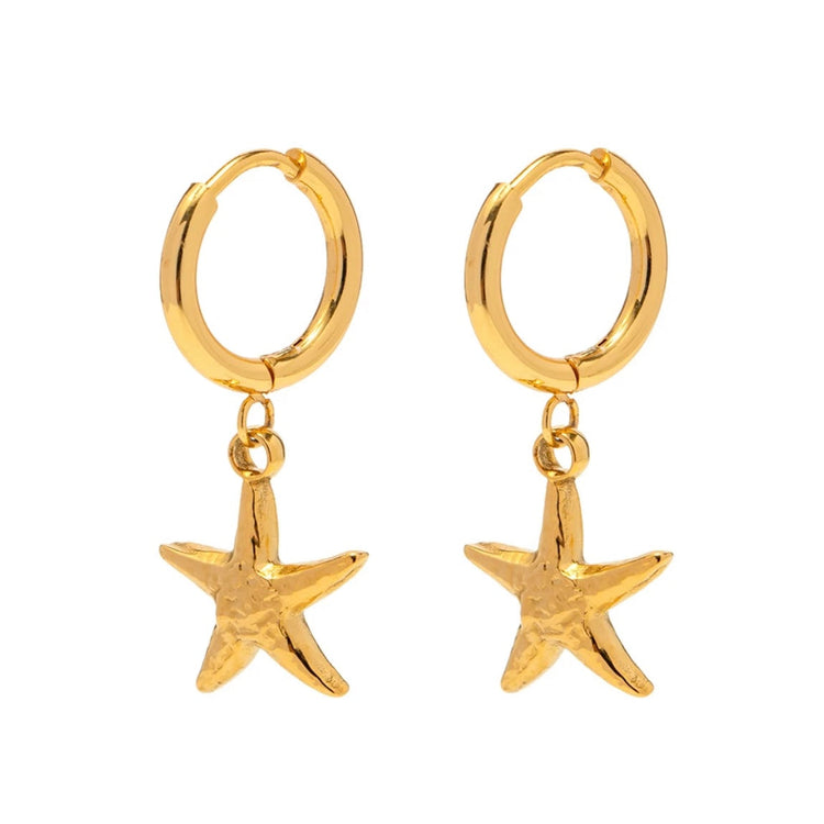 Starfish Huggies Earrings ELSSIZ