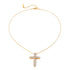 Statement Rhinestone Cross Necklace ELSSIZ