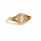 Margot vintage freshwater pearl ring in 18K gold plated stainless steel on white background