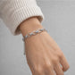 Silver Oval Link Bracelet on Model