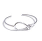 Silver knot cuff bracelet minimalist stainless steel jewelry