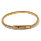 Introducing the Ava Cord Bangle Bracelet - a sleek and modern accessory that effortlessly adds a chic touch to any outfit. Made with a flexible cord design, this bracelet is both stylish and comfortable to wear. Elevate your look with this versatile and sophisticated piece.

 

This piece is made to last, hypoallergenic  & waterproof.

316L Stainless Steel 18K Gold Plated

Max fit 7inches / Link 5mm wide