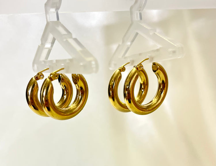 Taylor Chunky Hoop Earrings ELSSIZ